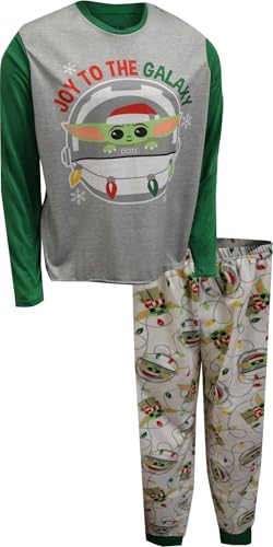 Briefly Stated Mens Star Wars Mandalorian Joy to the Galaxy Mens Pajama - Main Image