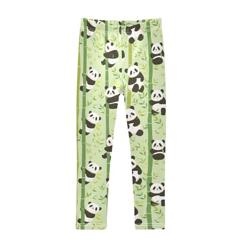 Pandas Shoots Girls' Leggings Toddler Doodles Kids Yoga Pants Dance Active Tights 4T