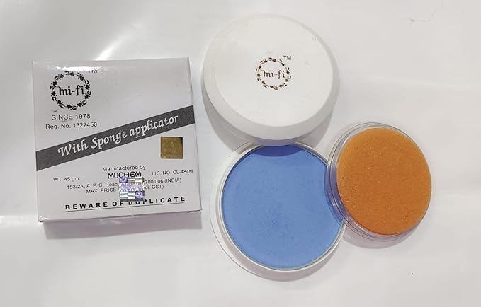 Panc-Cake - Make Powder For Classical Dance Like Baratanatyam Kuchipudi Kathak - Blue Colour Makeup Powder - For Normal Skin Types, Natural Finish, 45 Gram-image-10