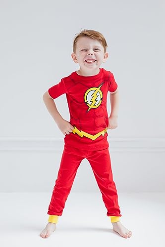 Dc Comics Justice League Batman Superman The Flash Little Boys Pajama Shirts And Pants Black/Blue/Red 7-8 #TOP1