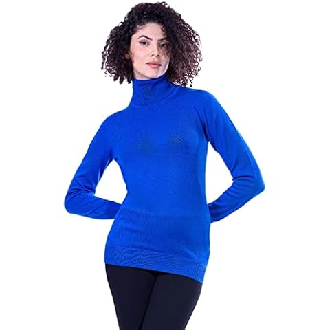 1stAmerican Suéter Cuello Alto de Cachemira para Mujer Cover