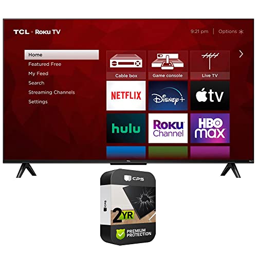 Image of TCL 32S355 32 inch Class 3-Series HD 720p LED Smart Roku TV Bundle with 2 YR CPS Enhanced Protection Pack