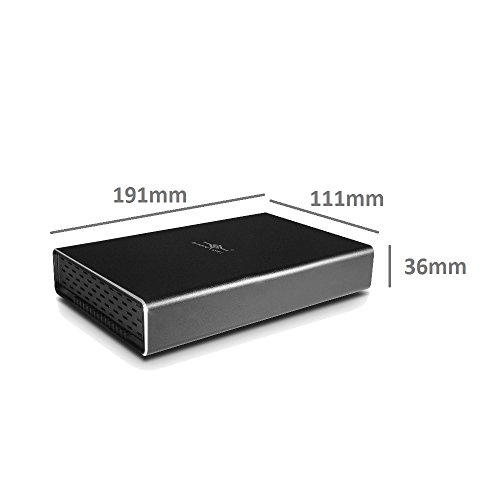 Vantec NST-371C31-BK NexStar Gx USB 3.1 Gen 2 Type-C 3.5" Sata HDD/SSD Enclosure, Comes with C to C and C to A Cable, Aluminum Casing, Black
