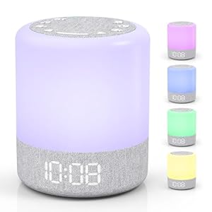 Housbay Baby Sound Machine with Night Light, Sleep Trainer, Time-to-Rise Alarm Clock, Bluetooth for Expanding Music & Stories, White Noise Machine for Sleeping, Nursery, Kids, No App Needed