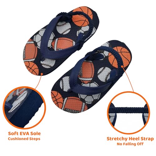 Image of Boys Girls Strap Flip Flops Sandals Cute Cartoon Unicorn Shark Toddler Flip Flop Kids Pool Beach Flat Slide Summer Water Shoes