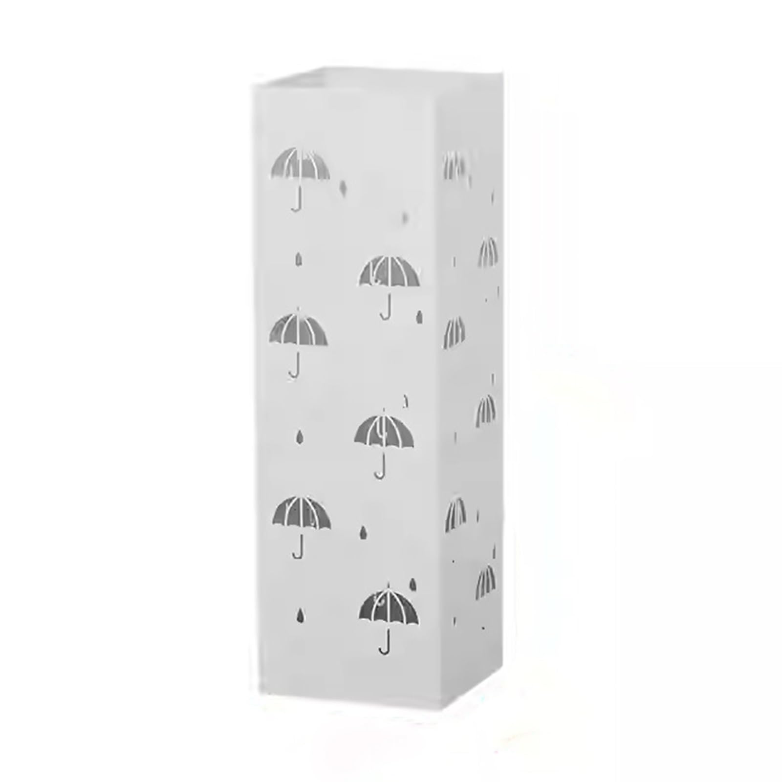 Porte-parapluies carré en métal noir pour entrée ordonnée et design