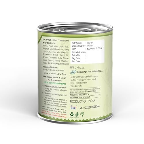Image of Desi Treat Veg Millets Chaap | Plant-Based Protein Rich Millet Chaap | Ready to Cook Vegetarian Delight | Ideal for Curry, Tikka, Snacks & Gravy Dishes (800g Pack) (Pack of 2)