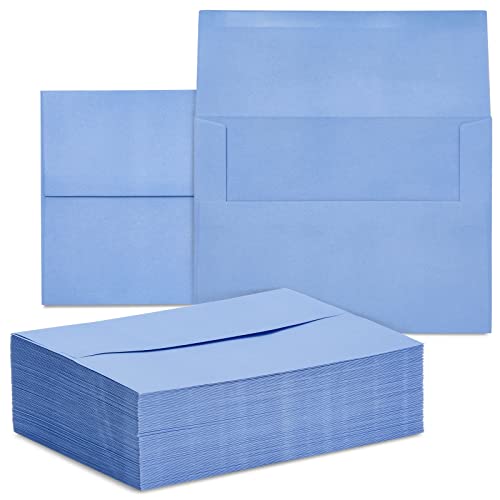 Juvale los sobres a7-96-pack sobres de la invitación, 5 x 7 sello cintas adhesivas de square-flap invitar sobres para la boda, 120gsm, azul claro, de 5,25 x 7,25 pulgadas