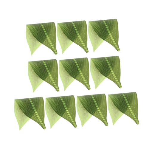HYTROVE 10 Piezas Hojas simuladas Hojas Artificiales Adornos de Hojas para Bodas Adornos de Fiesta Adornos fotográficos Hojas Verdes para Decorar eucalipto Falso Tela de Seda Green