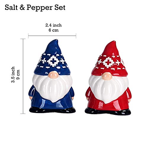 Bico Red Christmas Gnome 11 inch Air Tight Cookie Jar with Salt and Pepper Set, Handpainted, Dishwasher Safe - Thumbnail 4