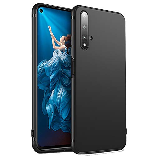 Electrónica, Wireless QWYJ for Huawei Nova 5T y Honor 20 Funda Protectora de TPU Suave Ultrafina Matte Minimalista for Huawei Nova5T y Honor20 Case Liso Negro