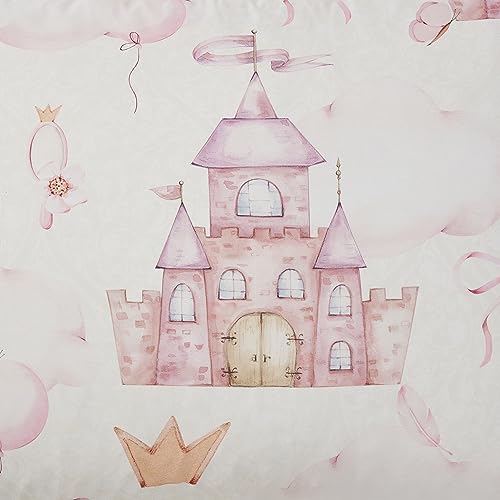 Image of Kids Bedding Set Bed in a Bag for Boys and Girls Toddlers Printed Sheet Set and Comforter, Full, Fairytale Princess