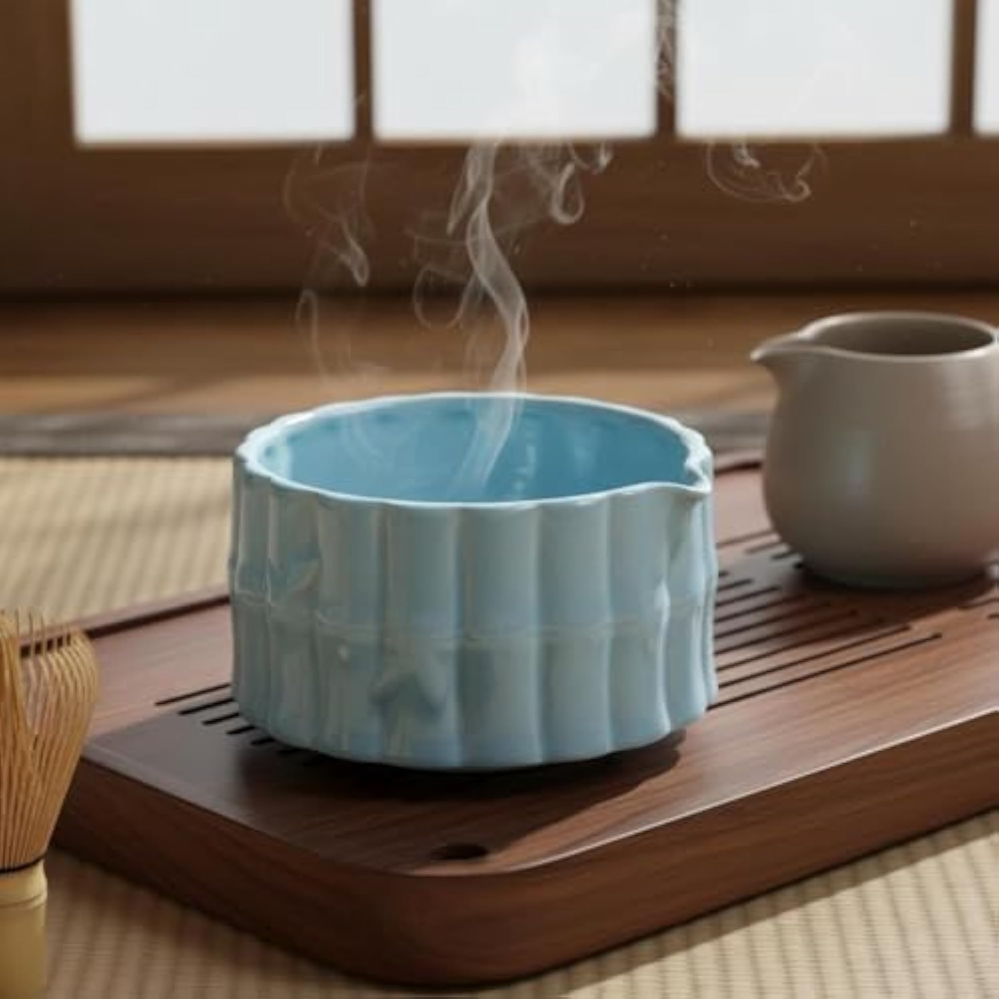 Matcha Bowl Whisk and Holder Set Ceramic Tea Making Tools