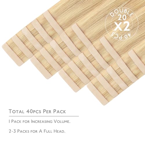 Image of WENNALIFE 40PCS Tape in Hair 16 /22