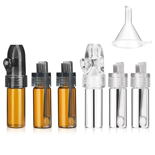 6 Piece Spice Powder Dispenser, Snuff Box, Spice Powder Tool Set with Spoon and Funnel, Small Storage Bottle for Salt Pepper Spices, Integrated Dosing Powder for Camping, Travel 6 Piece Spice Powder Dispenser, Snuff Box, Spice Powder Tool Set with Spoon and Funnel, Small Storage Bottle for Salt Pepper Spices, Integrated Dosing Powder for Camping, Travel