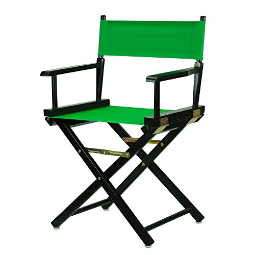 Casual Home Director's Chair ,Black Frame/Green Canvas,18" - Classic Height #TOP12
