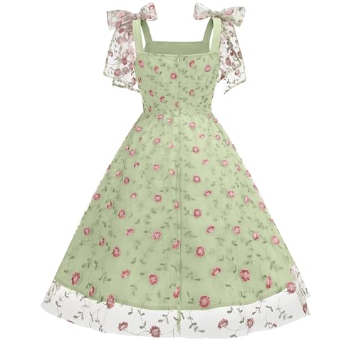Image of Women's Tie Strap Tulle Prom Dresses Sweetheart Flower Embroidery Dress Short Formal Party Mini Homecoming Dresses