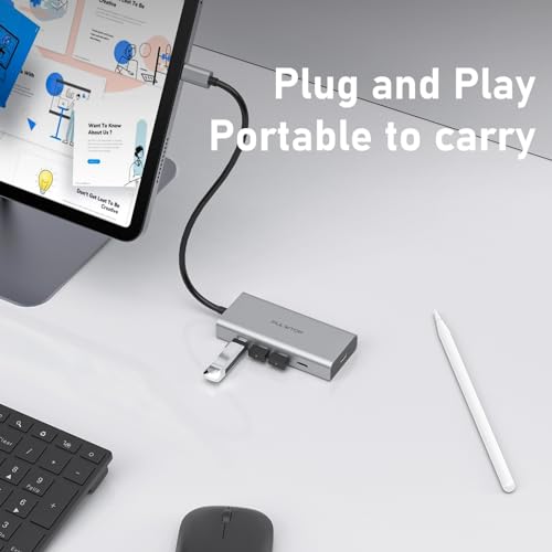 Image of 5 Port USB C Hub 10Gbps for Laptop, USB C Hub Power Delivery with 100W PD (Not Support Monitor) USBC to USBC Hub Multiport Adapter for MacBook Pro, Chromebook, iMac, XPS
