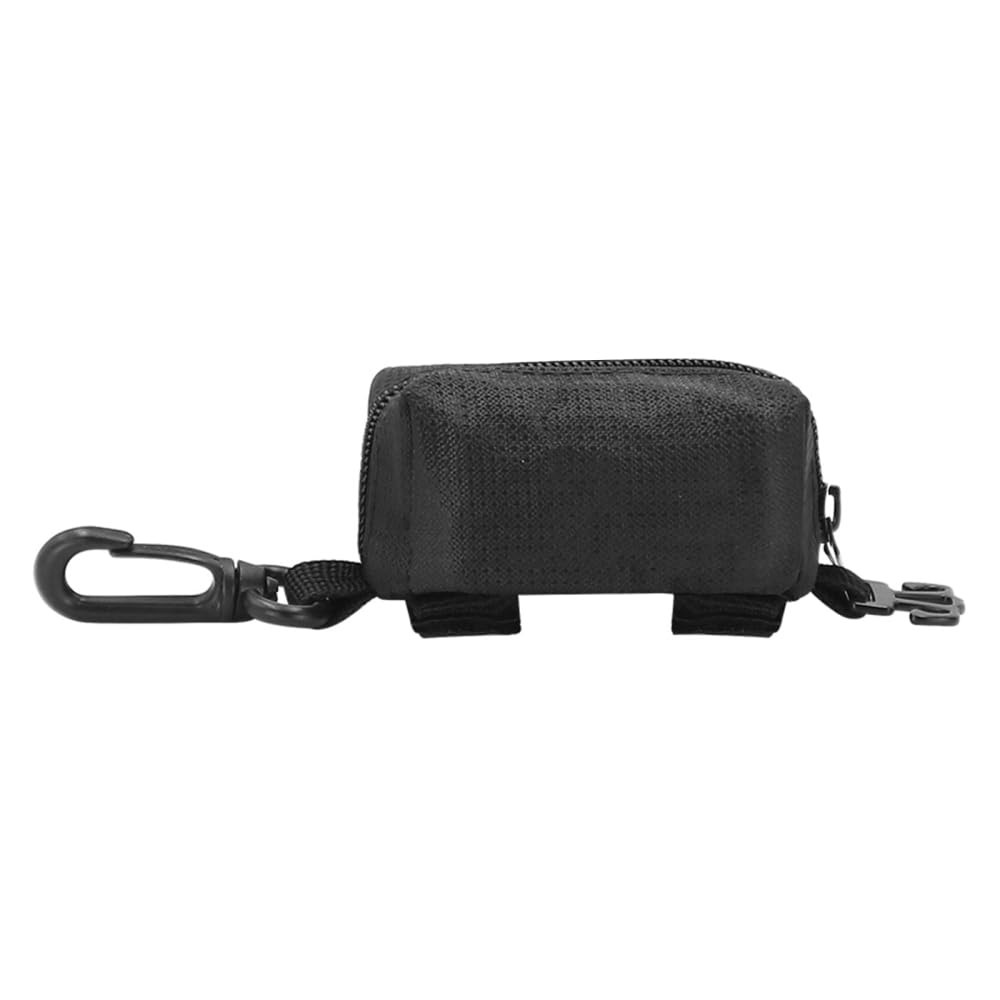 Dog Waste Bag Dispenser,Dog Poo Bag Holder with Hook & Elastic Strap & Carabiner Fits Any Dog Leas for Dog Walking Running Hiking