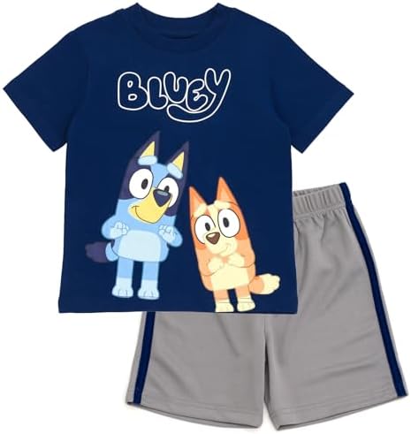 Bluey Bingo T-Shirt and Mesh Shorts Outfit Set Toddler to Big Kid