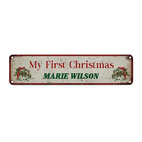 Plaque murale en métal Noël pour la déco du salon