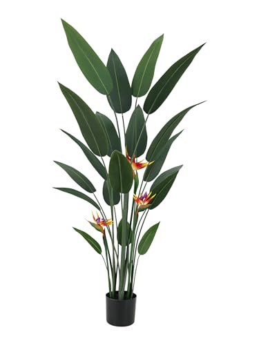 5FT Artificial Bird of Paradise Plant – Faux Plant with