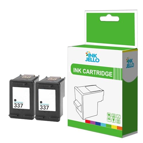 Cartouche 337 Noir Inkjello pour imprimantes HP Deskjet 5940 et D4160 en pack de 2
