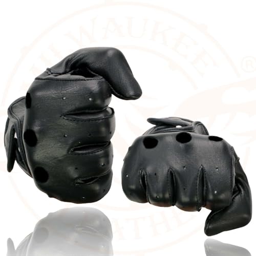 Image of Milwaukee Leather Women's US Deerskin Leather Full Finger Driving Motorcycle Hand Gloves