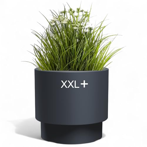 MELTOM Blumenkübel Rund mit Einsatz – Blumentopf Modern Matt –...