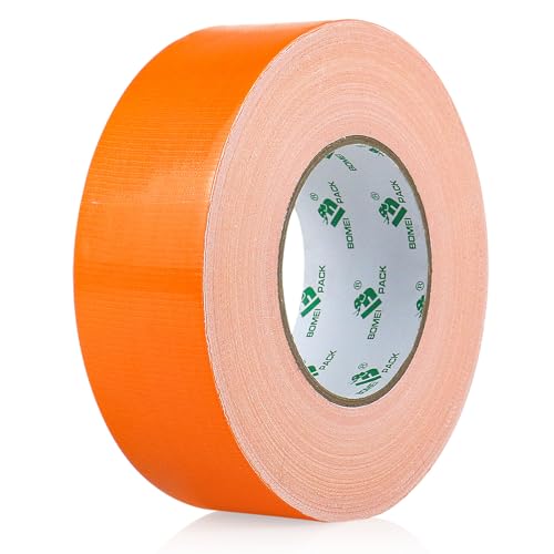 Image of BOMEI PACK Orange Duct Tape, Heavy Duty Strong Waterproof Industrial Color Duct Tape 9.0mil x 1.88inch x 60yds for Packing and Repairing