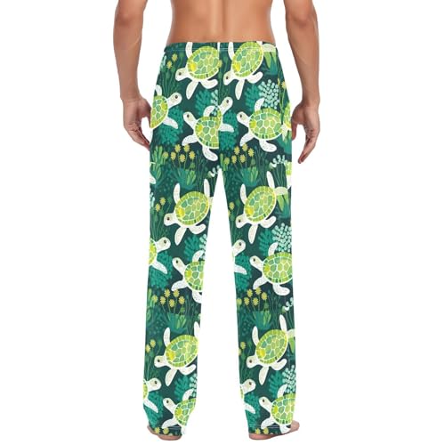Turtles Men's Pajamas Pants Cotton Sleep Bottoms Pants Lounge Sleepwear - S3