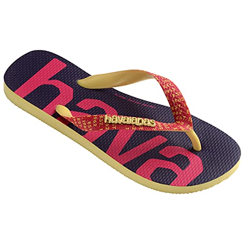 Chinelo Logomania Midtech, Havaianas, Adulto Unissex, Amarelo Limão, 41/42
