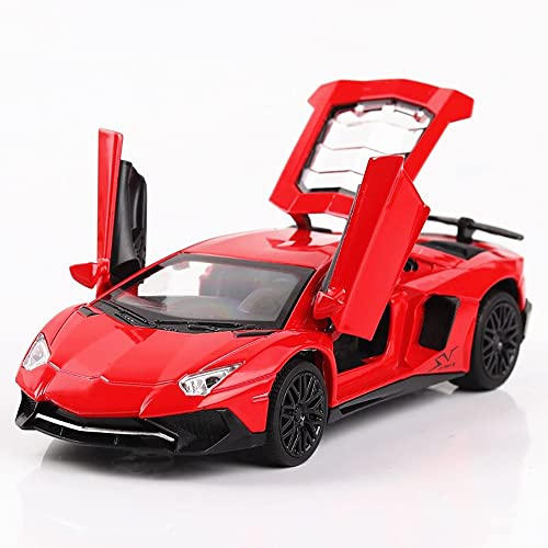 Image of DEUSON ECOM 1:32 Diecast Metal Car Model Lp750 Toy Car for Kids Sound and Light Pull Back|Multicolor