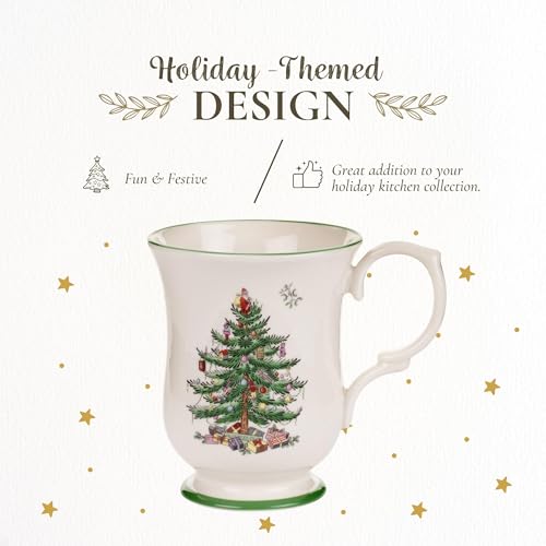 Spode Christmas Tree Taza con Pie 12 Oz miniatura 3