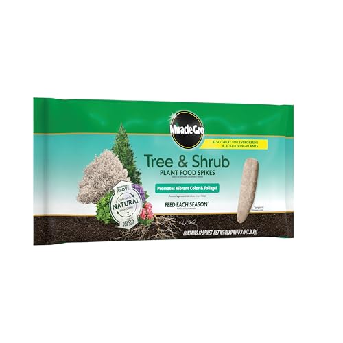 Image of Miracle-Gro Tree & Shrub Plant Food Spikes, 12 Spikes | For Deciduous, Flowering and Evergreen Trees, Hydrangeas, and Acid-Loving Plants