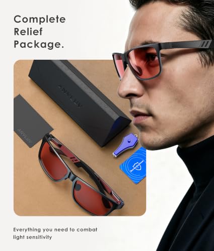 Image of ANYLUV Blue Light Blocking Glasses Men Computer Gaming Glasses Lightweight Al-Mg Metal Anti Eyestrain Eye Protection