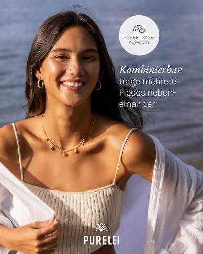 Purelei Koko Ohrringe (Silber) – Damenohrringe aus langlebigem Edelstahl – Wasserfeste Creolen – 24 mm Durchmesser… – Ansicht 6