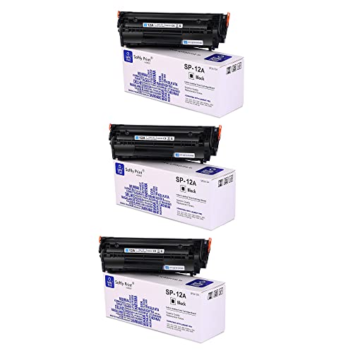 Image of 12A Toner Cartridge for HP 12A Q2612A High Yield Compatible for HP LaserJet M1005 MFP,1020,1010 /1012 /1018 /1022 /1022n /1022NW /3015 /3020 /3030 /3050 /3050z /3052 /3055 /M1319 /M1319F MFP (3 PCS)