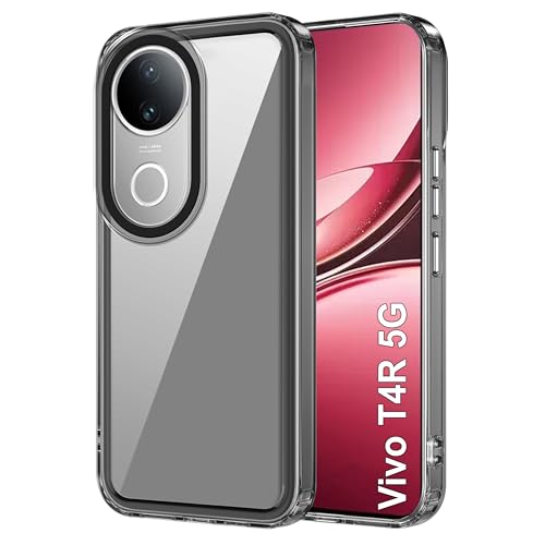 Image of Zapcase Back Case Cover for Vivo T4R 5G | Compatible for Vivo T4R 5G Back Cover | Case Cover with Camera Protection | (TPU + PC | Translucent Black)