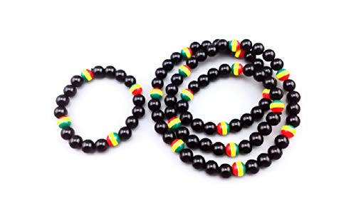 Yuren Jamaican Rasta Bracelet And Necklace Tricolor Bracelet Men Women Fashion Jewelry