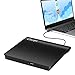 Cocopa Lecteur CD/DVD Externe pour PC, USB 3.0 Graveur Enregistreur Portable RW/ROM Mince Transmission Rapide Câble USB Intégrée Windows/Mac OS Apple/iMac/Macbook/Laptop/Desktops/PC Noi