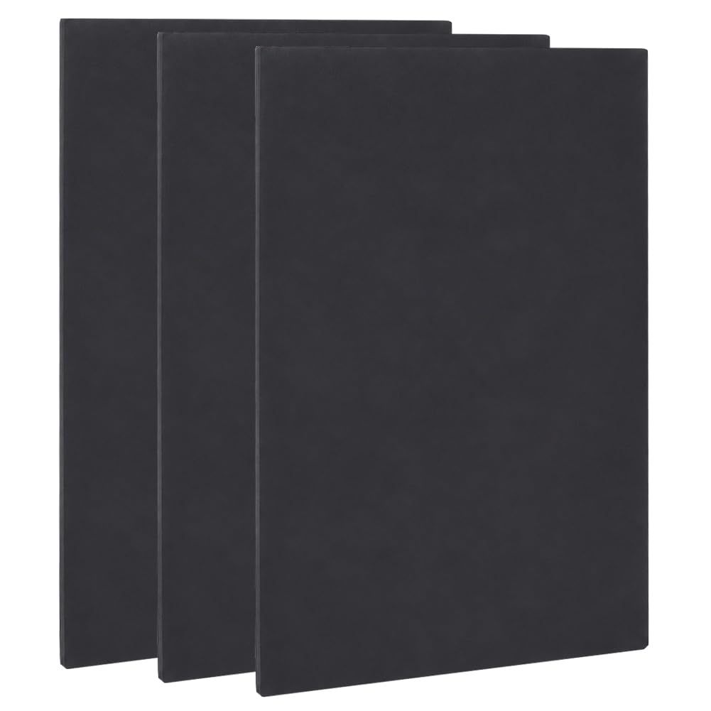 BENECREAT 3Pack Black PVC Foam Sheet, 11.8x7.87 inch/30x20cm Craft Foam Board for Mounting Art Display Board and Projects, Foam Core Sheet for DIY, 7mm Thick