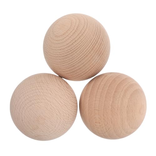 Mipcase Versatile Sports Balls Set Wooden Golf Balls for Croquet Bocce Family Backyard Play