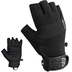 Igoera Guantes de Escalada Guantes vía ferrata con...: PROTECCIÓN PARA ROCA O PARED: los guantes de escalada o trekking son para dedos de hombre o mujer y protegen las manos de rozaduras de la cuerda o superficies filosas. ¡Adiós rasguños, cortes y callos! TEJIDO DE ALTA CALIDAD: Los guantes para alpinis...