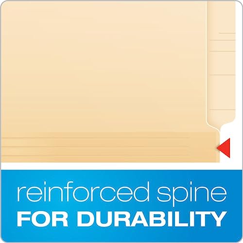 Pendaflex Laminated Spine End Tab Fastener Folder, Position #1, Letter, Manila, 50/Box - Image 4