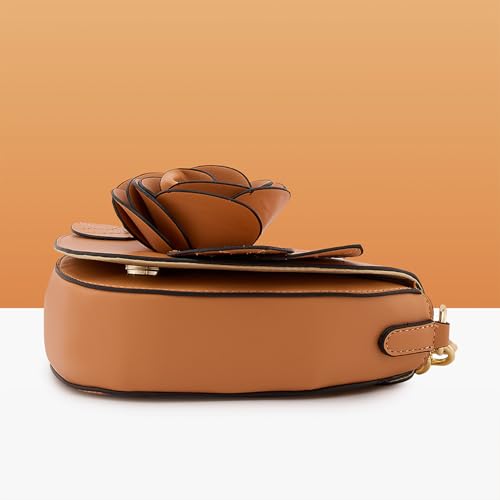 Image of Caprese Bloom Sling Small Apricot Bag for Women|Adjustable and Detachable Strap for Comfortable Wear|Versatile Handbag for Everyday Use, Travel, and Special Occasions