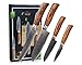 Produktbild Wakoli EDIB Pro Premium 4er Damastmesser-Set mit 8-17 cm Klingen gefertigt aus 67 Lagen echtem Damaststahl mit Pakkaholzgriff und Holzbox I Damastmesser Küchenmesserset und Profi Kochmesser
