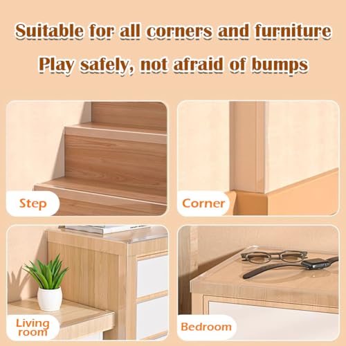 Image of Clear Corner Protectors Edge Protector Strip Corner Protectors Child Safety Trim Bumpers for Door Frame Baseboard Soft Baby Corner Guards -2 inch x9.84ft