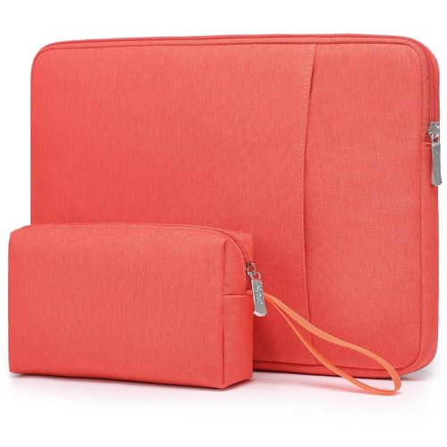 HYZUO 14-15 Pulgadas Funda Bolsa para Portátil para MacBook Air 15 M3 M2, MacBook Pro 15, 15' Surface Laptop, XPS 15 Plus, Bolsa Protectora para 14' DELL HP Lenovo ThinkPad ASUS Acer Huawei, Naranja