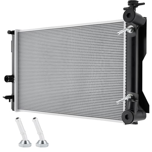 Image of BDFHYK 13106 Aluminum Radiator for Toyota Corolla 2009-2017, for Toyota Matrix 2009-2013, CU13106 DPI 13106, 1-Row 16mm Core, Direct Fit Replacement, OE TO3010323 164100T030 164100T040